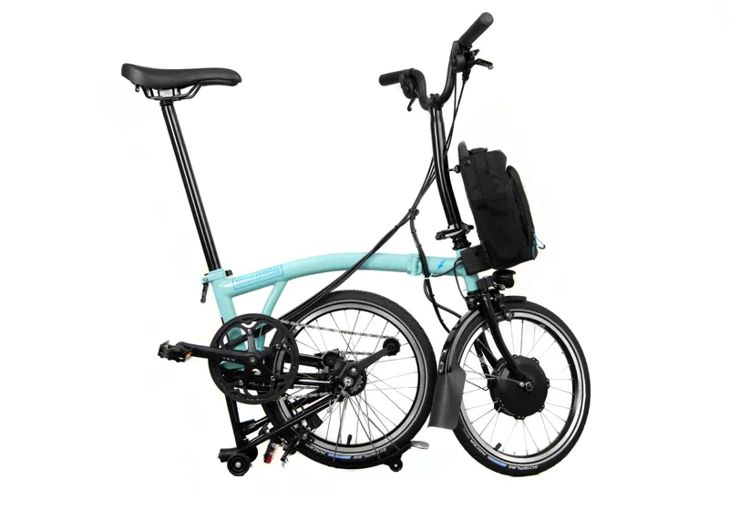 BROMPTON ELECTRIC C LINE 2 SPEED FOLDING BIKE Mid Bar TURKISH GREEN-2